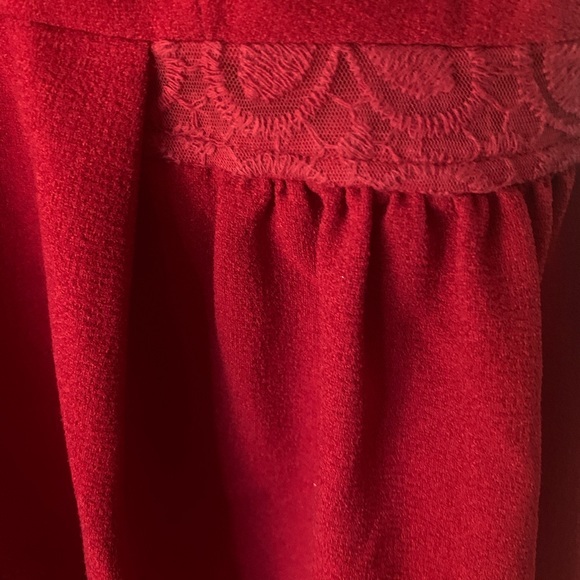 Modcloth Red Lace Trim Vintage Dress 1X Myrtlewood - Picture 2 of 7